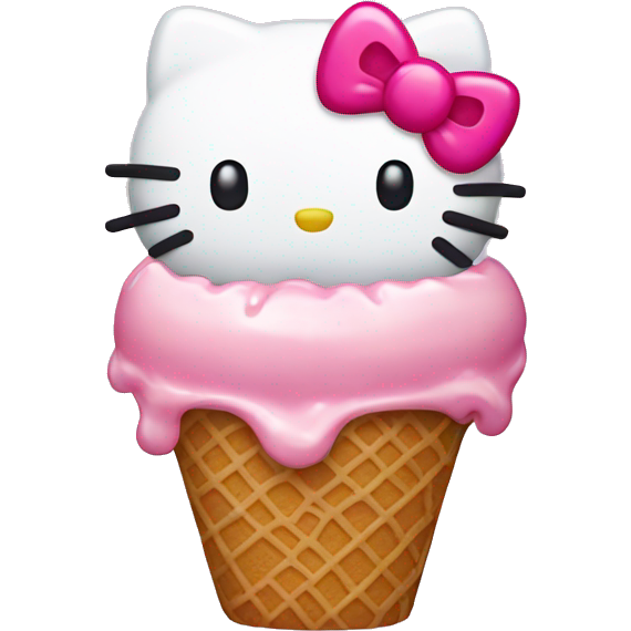 ICE CREAM eating hello kitty