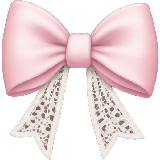 Light pink bow with white lace