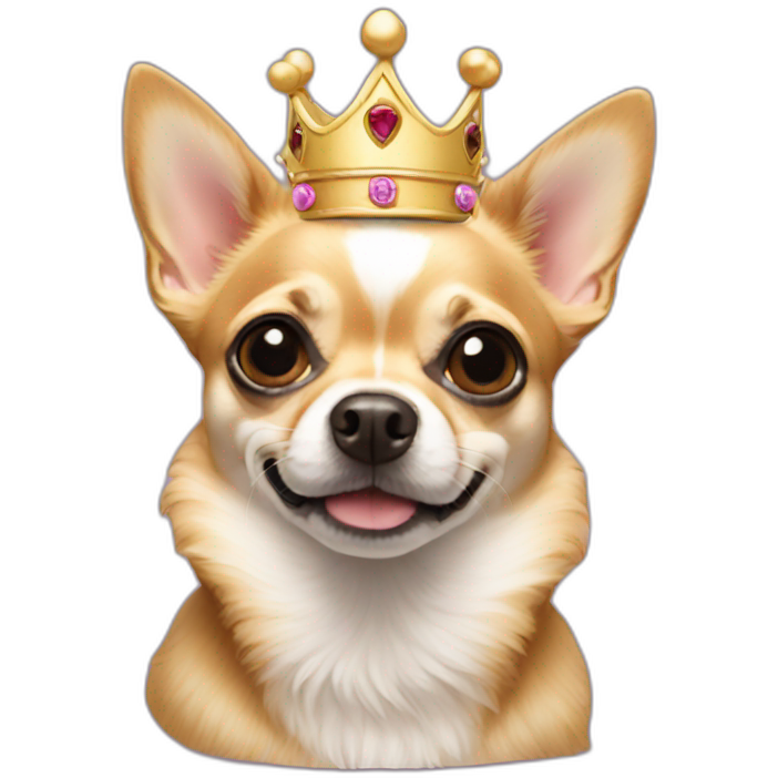 A chihuahua with a crown