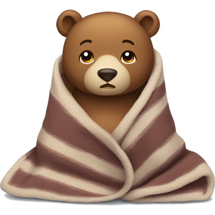 Bear cozy in blanket