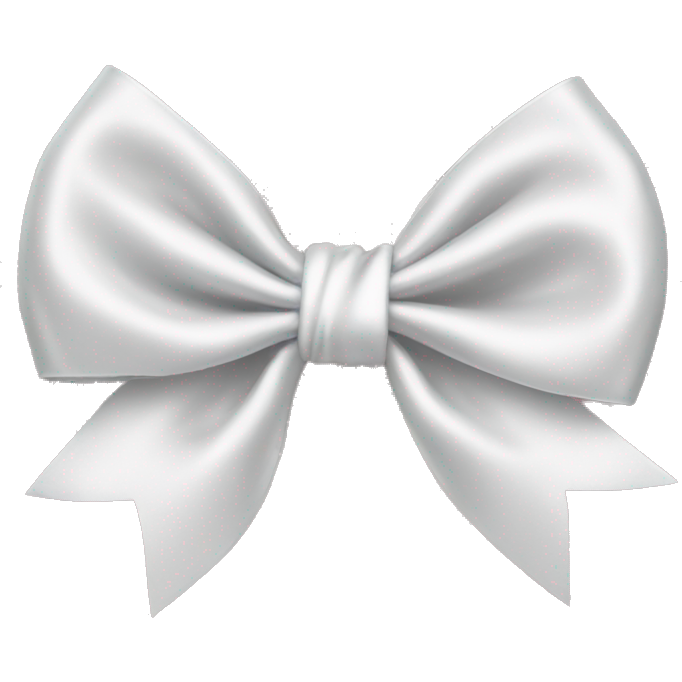 White satin bow