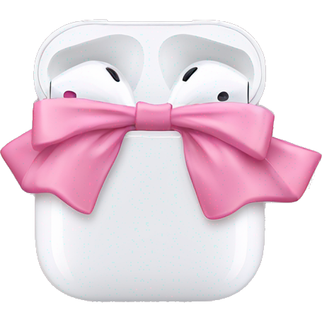 Apple air pods with pink bow