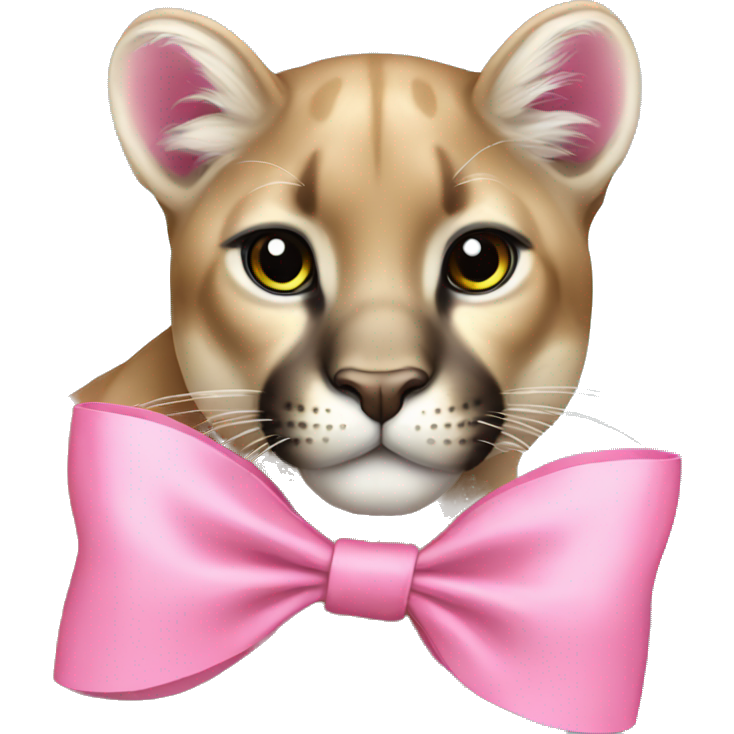 Puma with pink bow