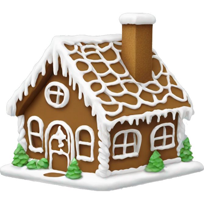 Gingerbread house with only white details simple