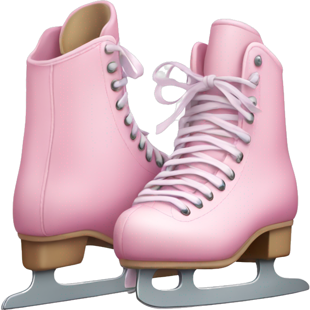 Pastel pink ice skates