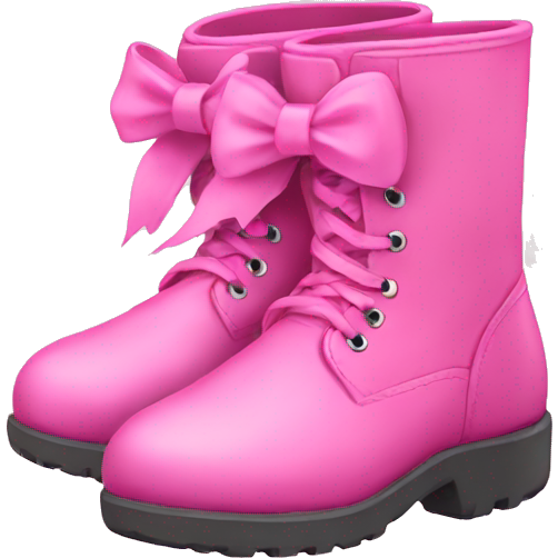 Pink boots with pink bow