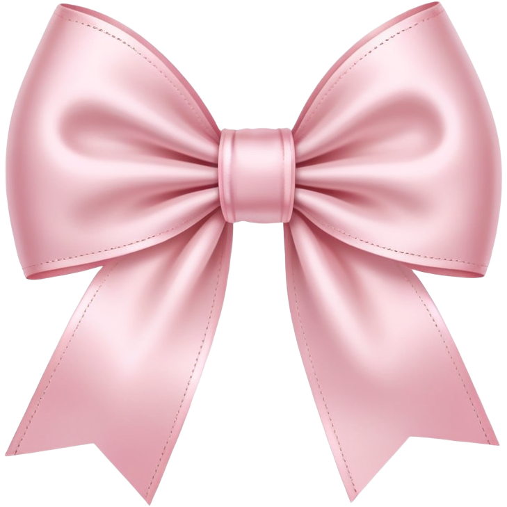 Light pink ribbon bow