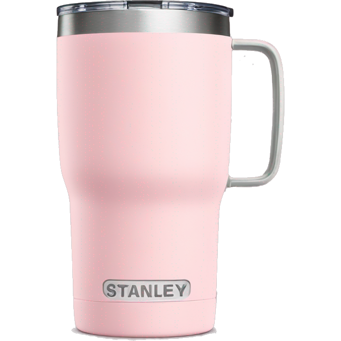 Light pink 40oz Stanley tumbler with handle