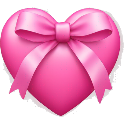 Pink heart with bow