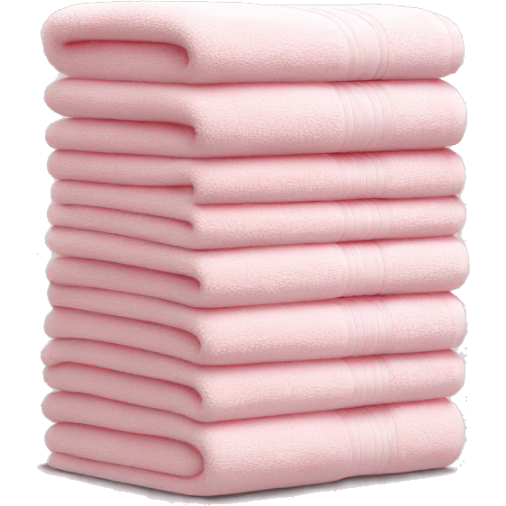 Light pink stacked towels
