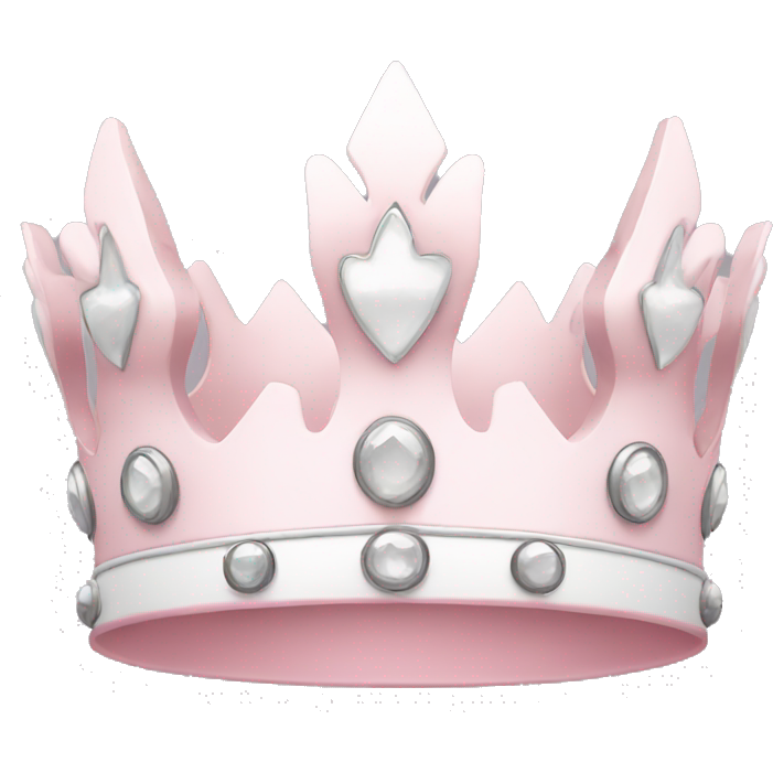 White and pastel pink crown