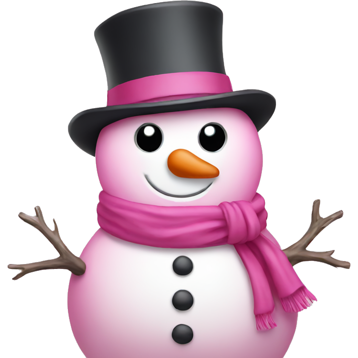 Pink snowman