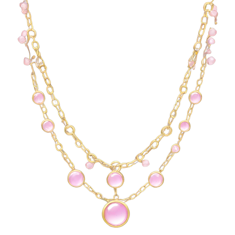 Gold and light pink necklace