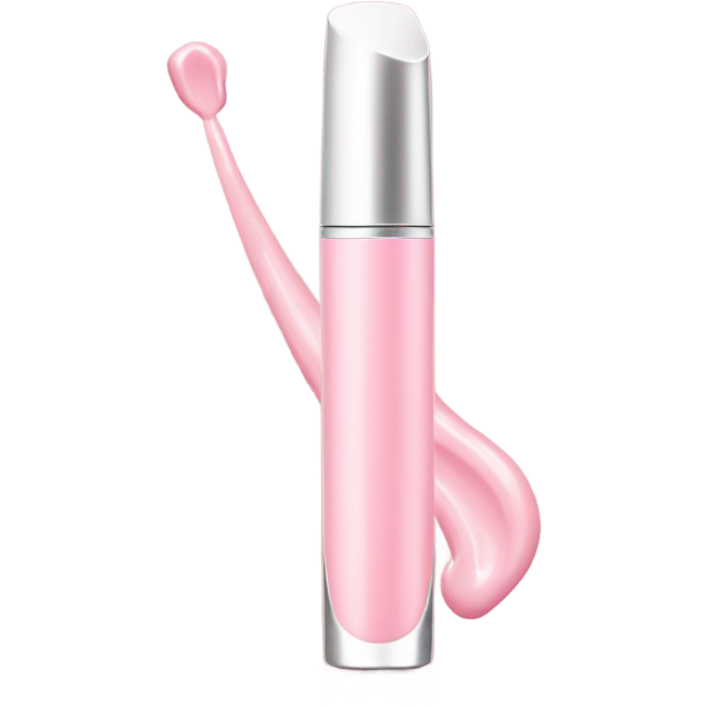 Light pink lip gloss tube