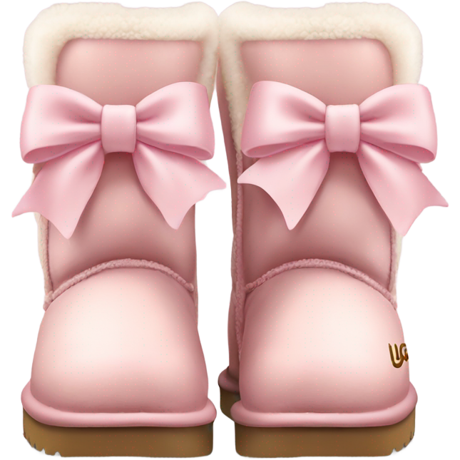 Light pink uggs with bow