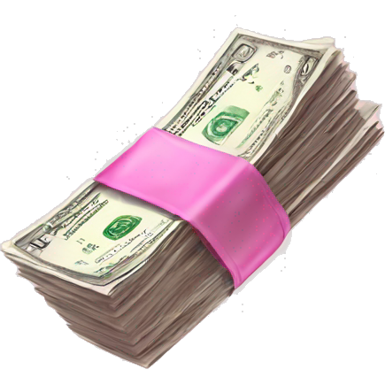 Pink money flying