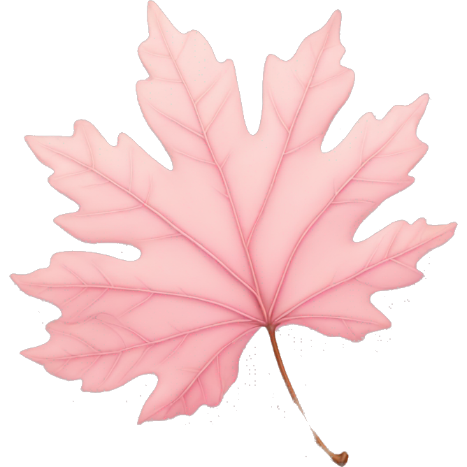 Autumn light pink leaf