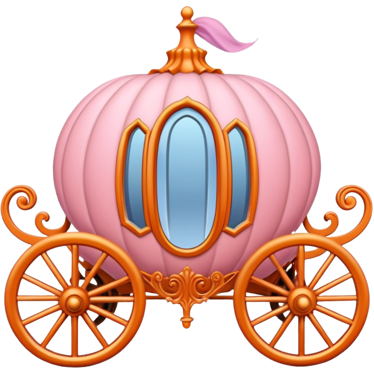 Conderella pumpkin carriage pastel pink orange