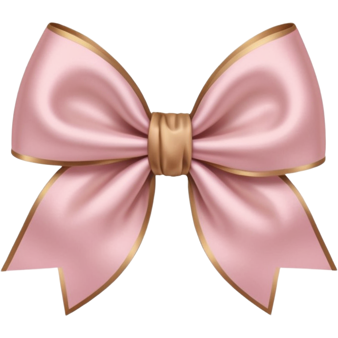 Light brown bow with highlights in light pink