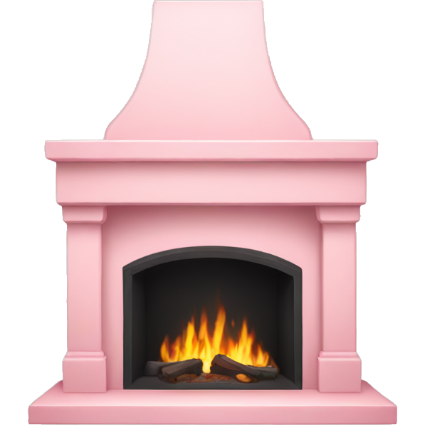 Light pink fireplace