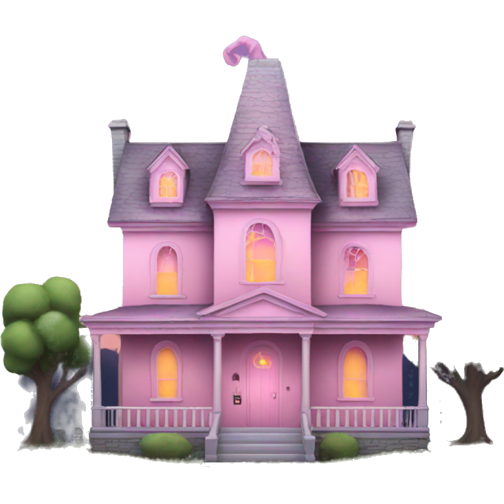 Light pink haunted house
