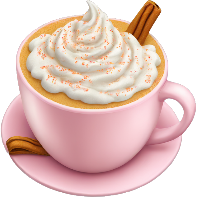 Light pink pumpkin latte with Sprinkling