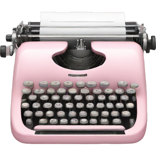 Light pink typewriter