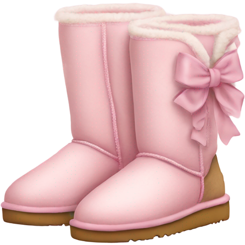 Light pink uggs with bow