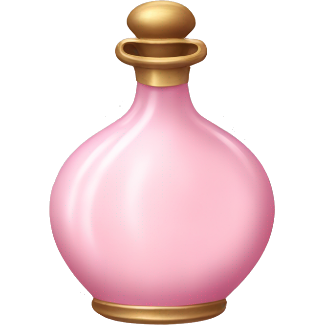 Pale pink rococo potion bottle