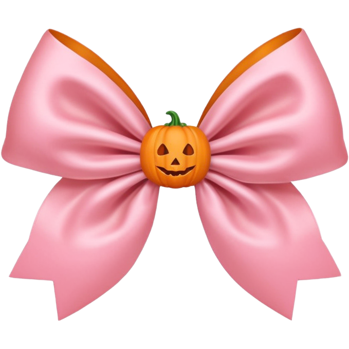 Pastel pink orange bow with pumpkin pastel pink orange bow with pumpkin printprint