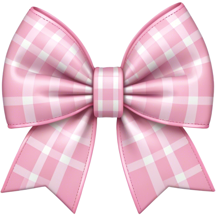 Pastel pink plaid bow