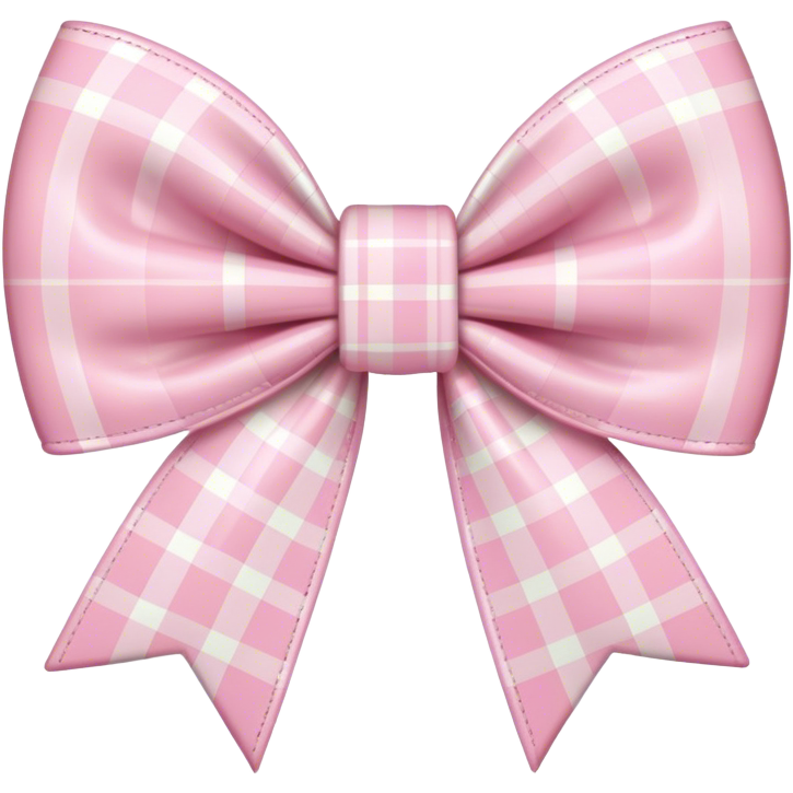 Pastel pink plaid bow