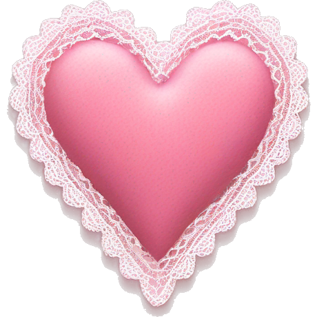 Pink heart with lace