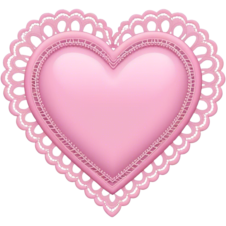 Pink heart with lace trim