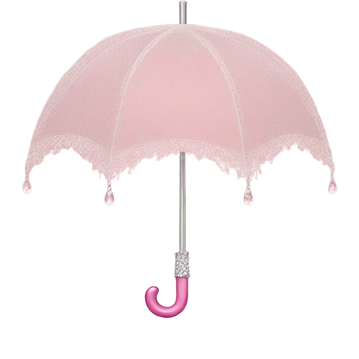 Pink laced umbrella with crystals