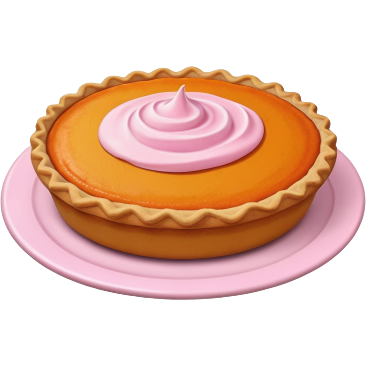 Pumpkin pie pastel pink orange