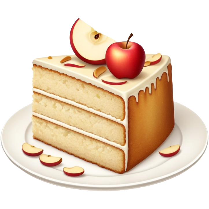 Vanilla apple cake slice luxury