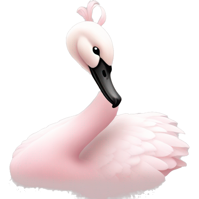 Pastel pink swan