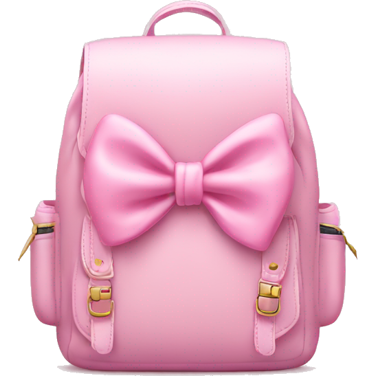 Baby pink backpack with a pink bow