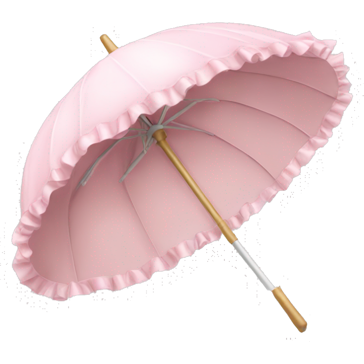 Light pink frilly parasol