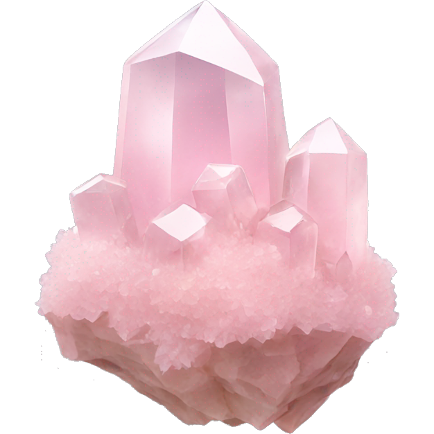Light pink quartz crystal cluster
