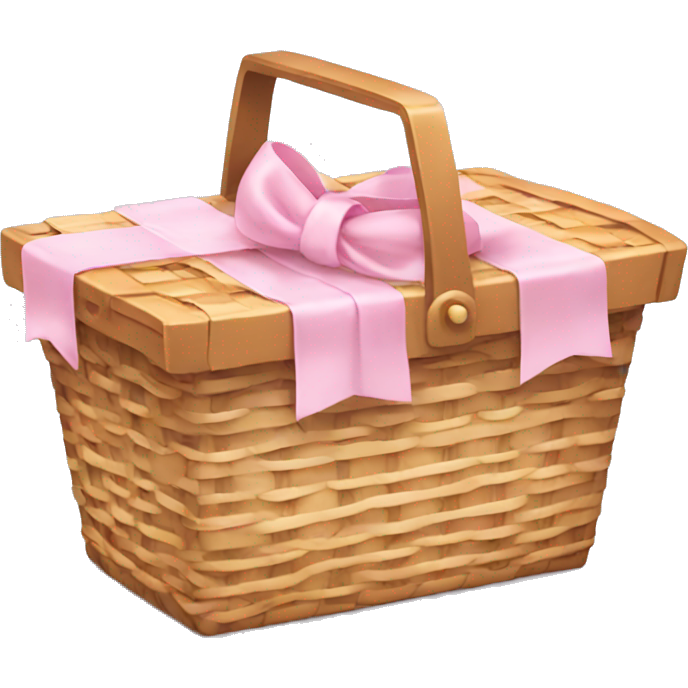 Picnic basket in light pink bow