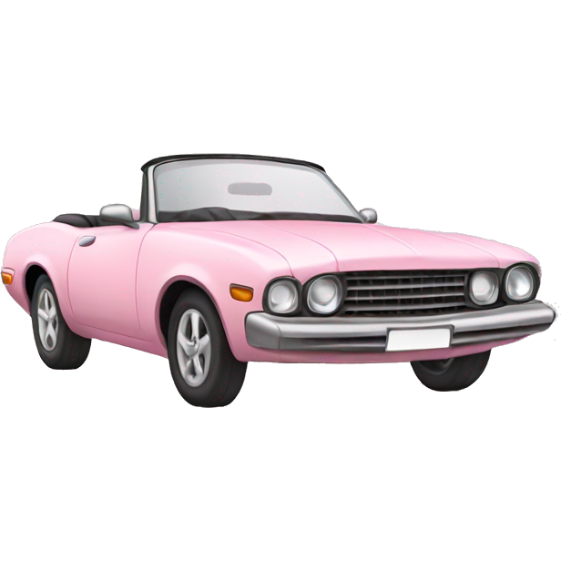 Light pink convertible car