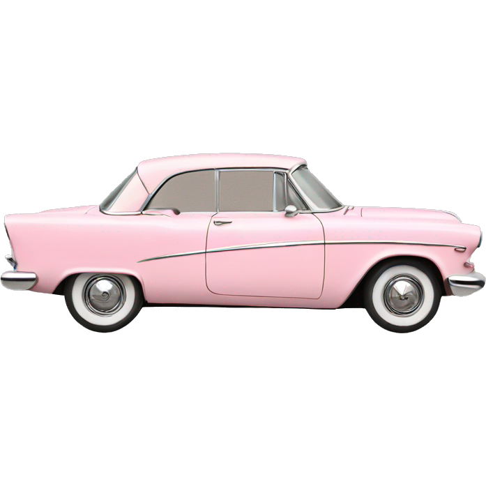 Pastel pink vintage car