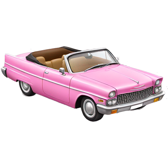 Pink classic convertible