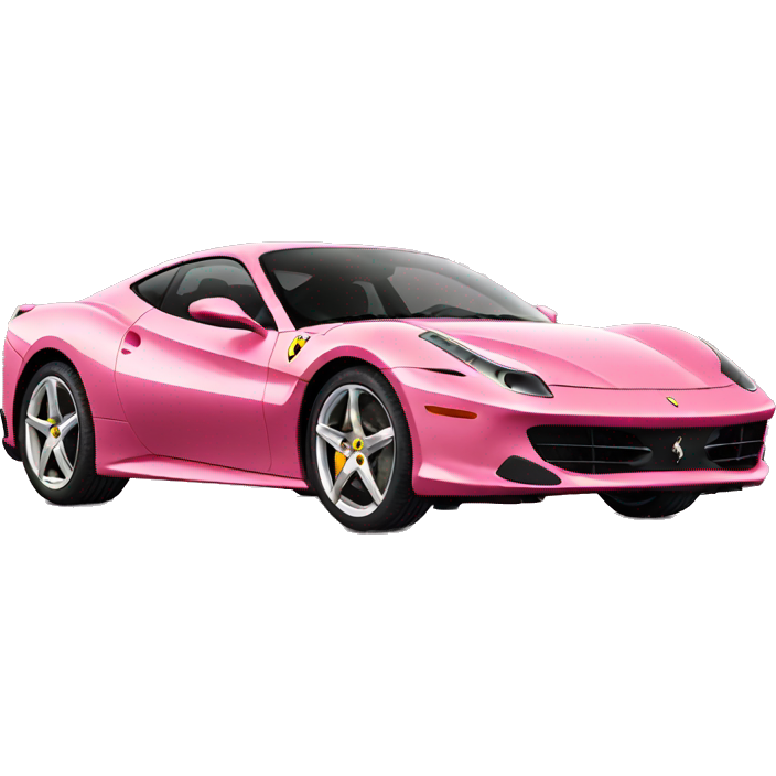 Pink ferrari car