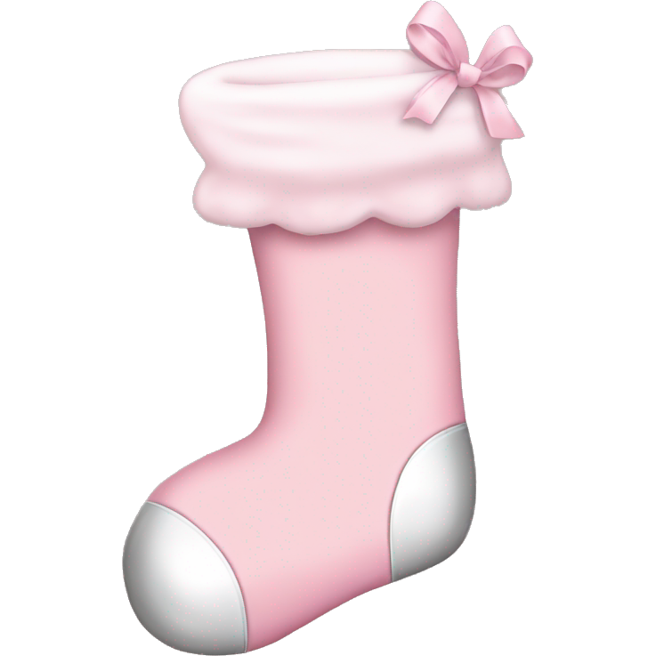 Baby pink stocking with silver