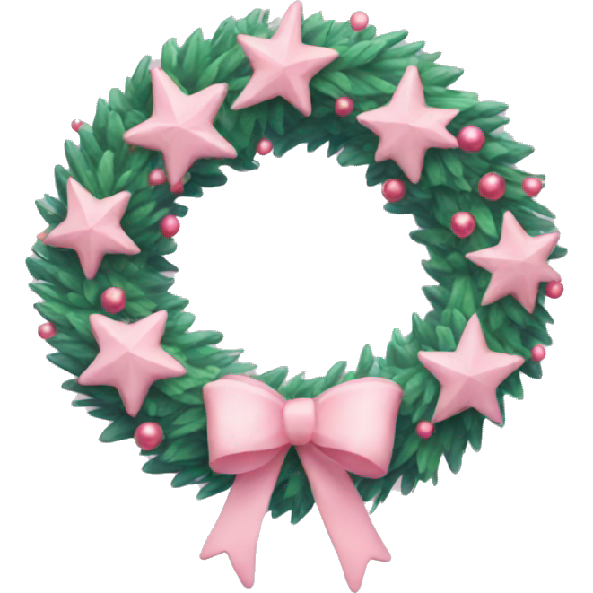 Pastel pink Christmas wreath