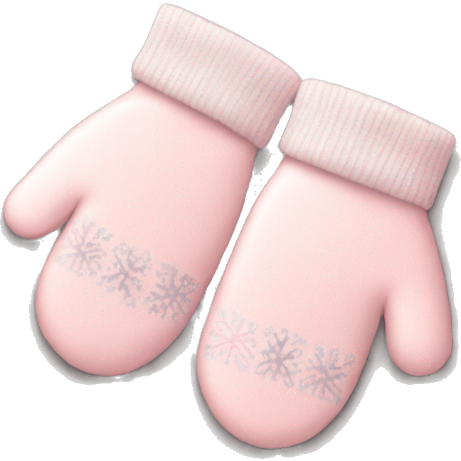Pale pink Christmas mittens