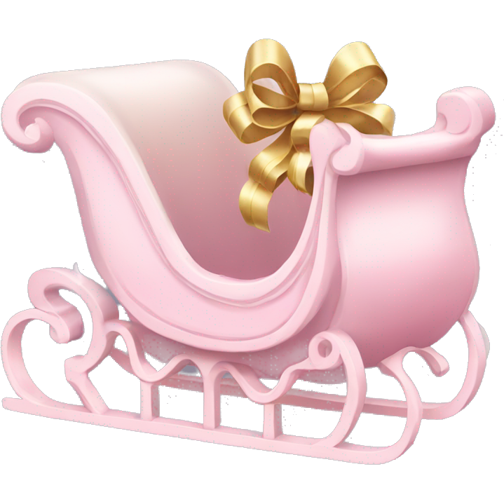 Pale pink christmas sleigh